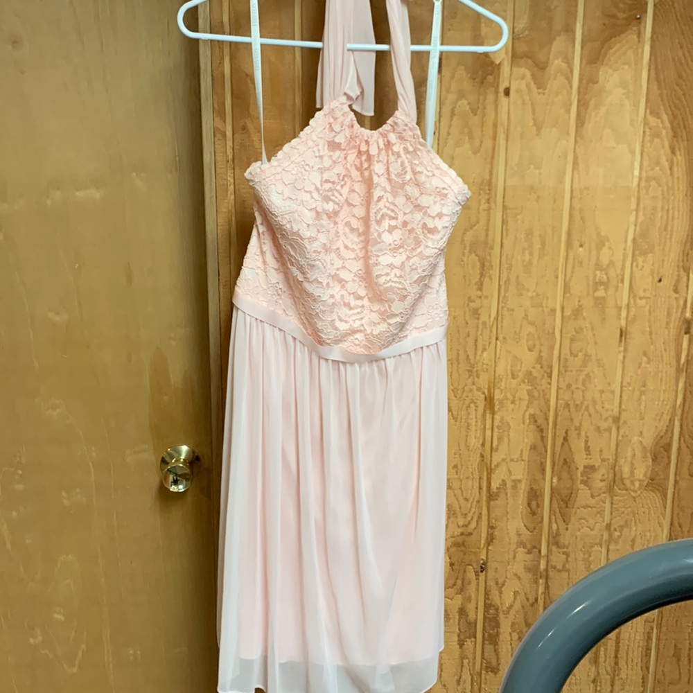 Blush bridesmaids dress